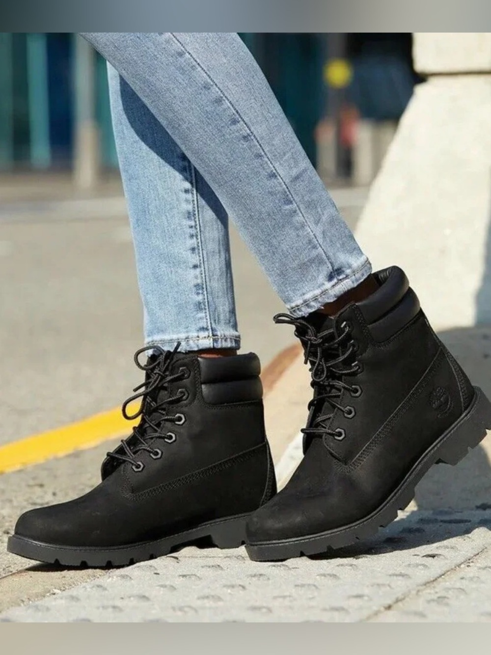 Timberland Black Lace-Up Ankle Boots for Women
